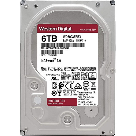 Western Digital Red Pro 6TB 7200rpm 256MB SATA3 3,5" HDD