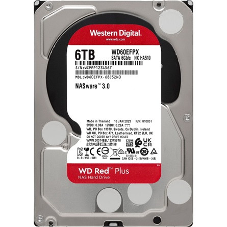 Western Digital Red Plus 6TB 5400rpm 256MB SATA3 3,5" HDD